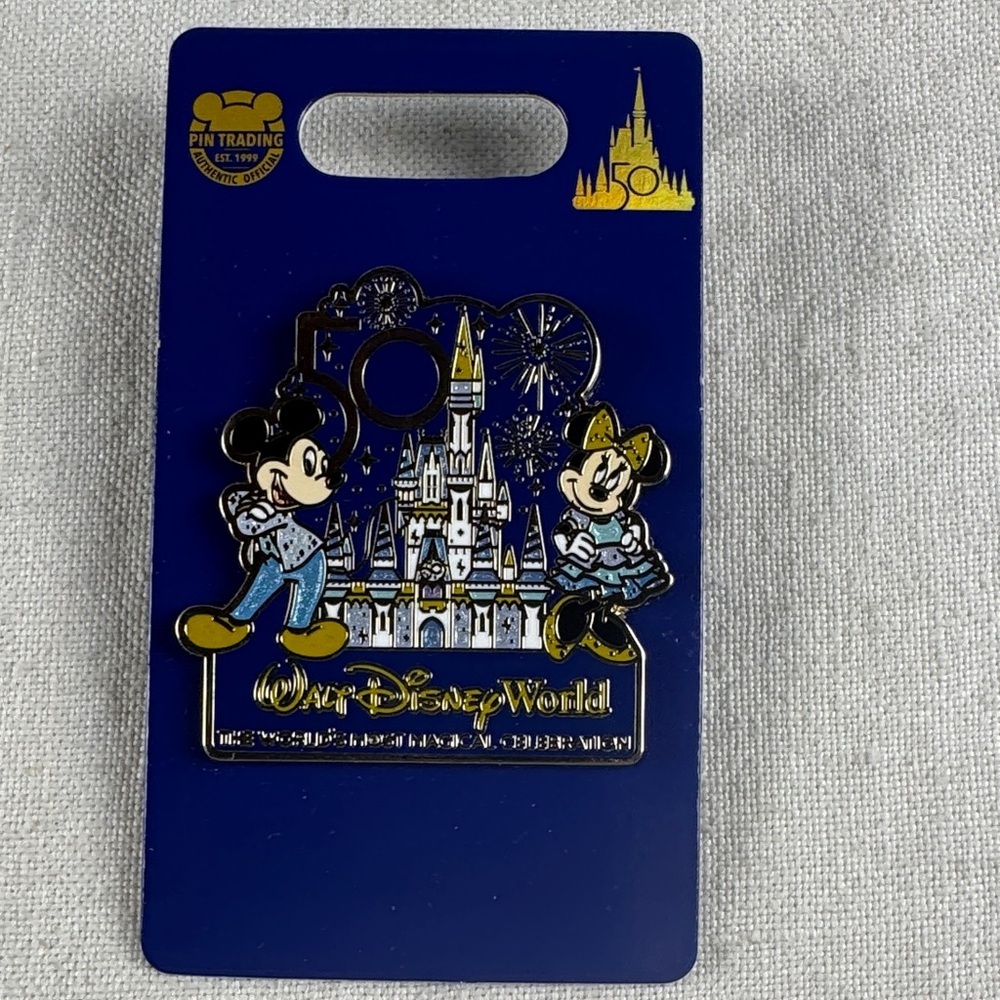 Disney Blue and Gold 50th Celebration Pin